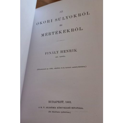 Az ókori súlyokról és mértékekről