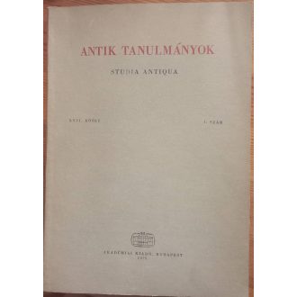 Antik tanulmányok 1979/1